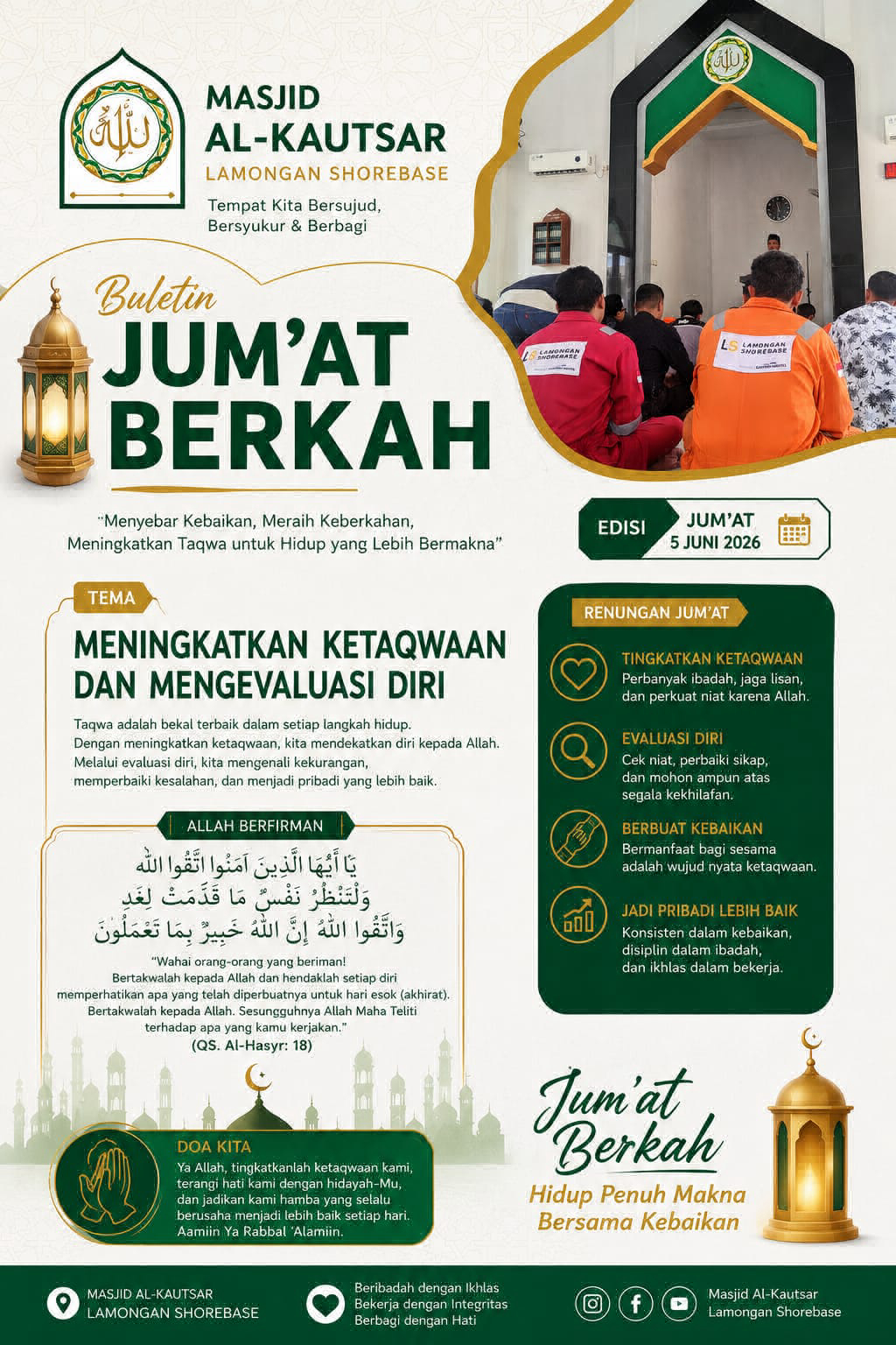 Buletin Jum'at Berkah – 5 Juni 2026: Meningkatkan Ketaqwaan dan Mengevaluasi Diri